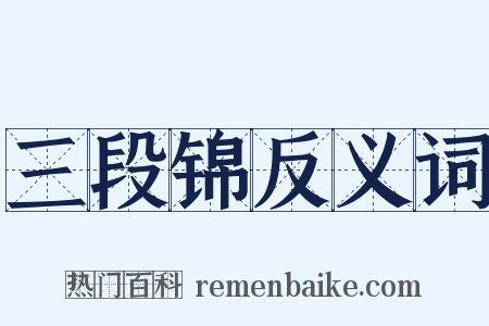 三段锦反义词是什么意思的图片